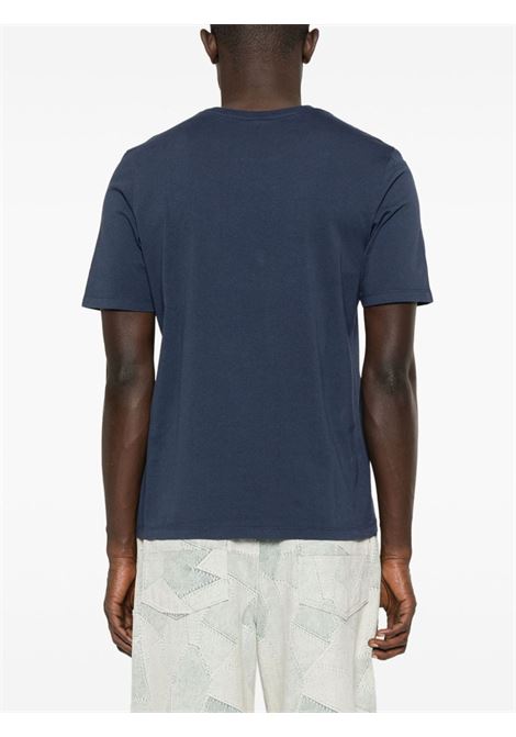 T-shirt con applicazione Chillax Fox in blu Maison kitsuné - uomo MAISON KITSUNÉ | LM00110KJ0008P494